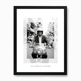 Poster Of Ho Chi Minh City, Vietnam, Black And White Old Photo 4 Art Print