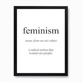 Feminism Meaning Art Print