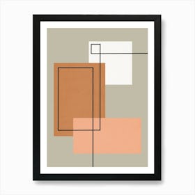 Geometry with expressive squares 7 Art Print