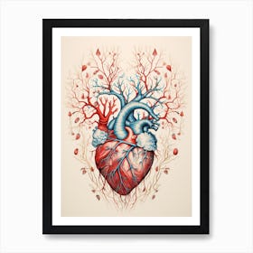 Heart Tree Illustration 2 Art Print