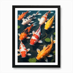 Koi Fish Painting (7) Art Print