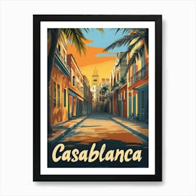 Aihrgdesign A Retro Travel Poster For Casablanca Featuring Th 56c966d8 A469 42d8 97ce 069d7aba3fa9 2 Affiche