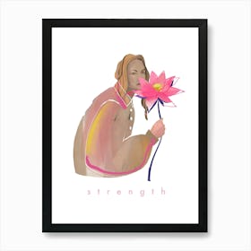 Lotus White Art Print