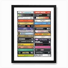 Female Music Cassette Print Art Print