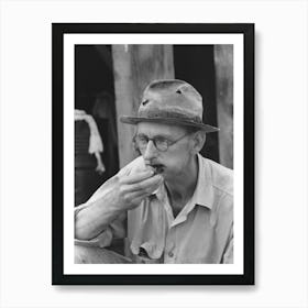 Roustabout Taking Chew Of Tobacco, Seminole Oil Field, Oklahoma By Russell Lee Art Print