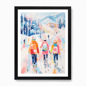 Steamboat Ski Resort   Colorado Usa, Ski Resort Illustration 0 Art Print