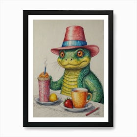 Lizard In A Hat 6 Poster