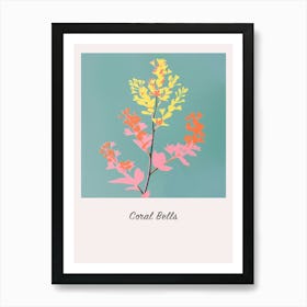 Coral Bells 1 Square Flower Illustration Poster Art Print