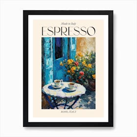 Rome Espresso Made In Italy 4 Poster Art Print