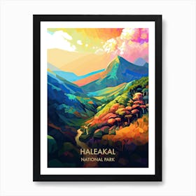 Haleakal National Park Travel Poster Illustration Style 2 Art Print