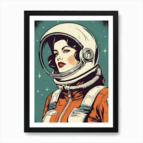 Pop Woman Astronaut girl Art Print