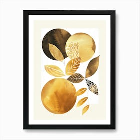 Gold Leaf Print 16 Art Print