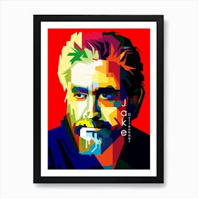 Jake Gyllenhaal Action Movies Pop Art Wpap Art Print