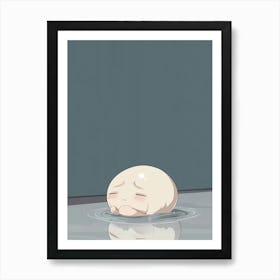 Manga Egg In Water Art Print