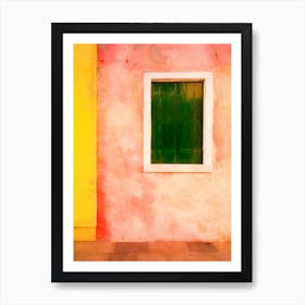 Green Shuttered Window Of Burano Art Print