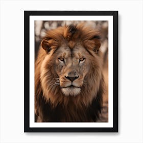 Portrait Of A Lion V1 Art Print