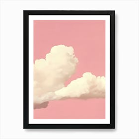 Cloud Wall Art Painting Pink Sky Print Detail C Art Print