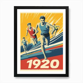 Aihrgdesign A Vintage Sports Poster For The 1920 Antwerp Olym B2ca6420 A81b 458b B17a 3f2b67eeae45 1 Art Print