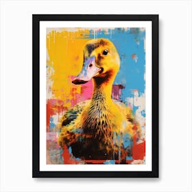 Duck Screen Print Pop Art Inspired 1 Art Print