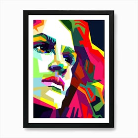 Julia Roberts Hollywood Movie Actress Pop Art WPAP Art Print