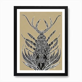 Lobster Linocut Art Print