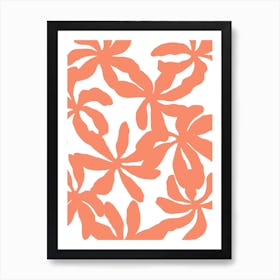 Orchids In Persimmon Art Print