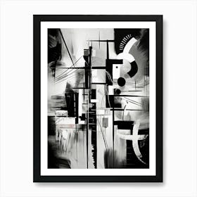 Memory Abstract Black And White 2 Art Print