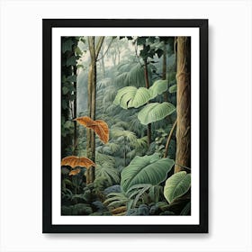 Vintage Jungle Botanical Illustration Alocasia 2 Art Print