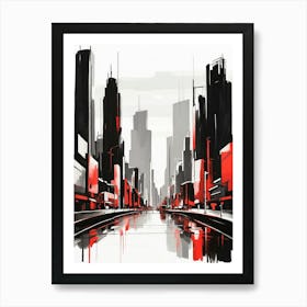 Cityscape Ii Canvas Print Affiche