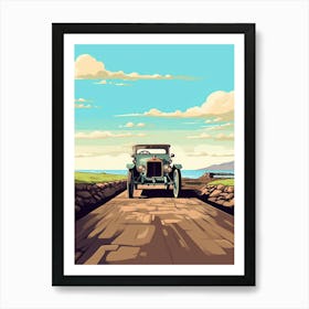 A Ford Model T In Causeway Coastal Route Illustration 3 Art Print