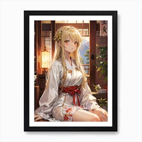 Chobits Sittin Art Print