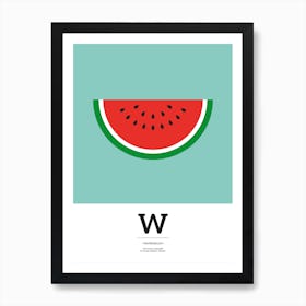 The Food Alphabet – W Art Print