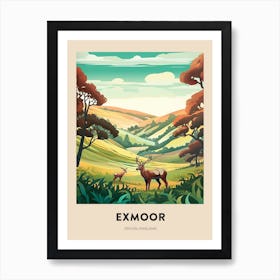 Devon Vintage Travel Poster Exmoor 3 Art Print