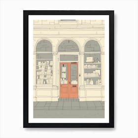 London The Book Nook Pastel Colours 4 Art Print