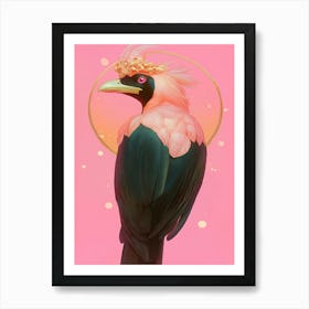 Bird With A Crown Art Print