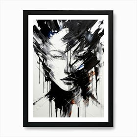 Spectrum Of Emotions Abstract Black And White 2 Art Print