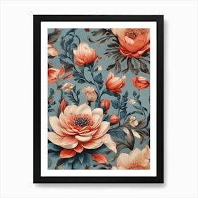 Floral Wallpaper 2 Art Print
