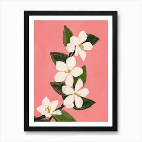 Blooming Branch Pink Art Print