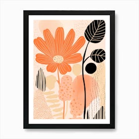 Abstract Floral Print Art Print