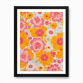 Queen Of The Prairie Floral Print Warm Tones 1 Flower Art Print