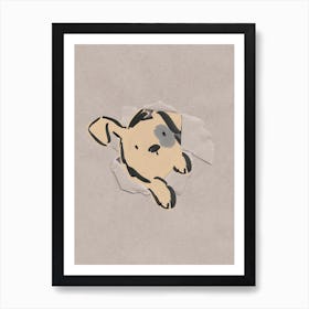 Peekaboo Dog Character Art Print