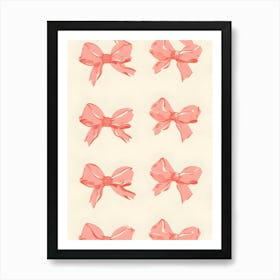 Pink Bows 8 Art Print