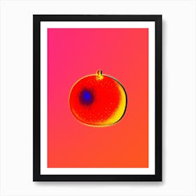 Neon Orange Botanical in Hot Pink and Electric Blue n.0156 Art Print