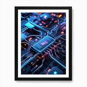 Computer Circuit Board 4 Art Print