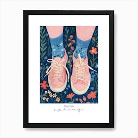 Step Into Spring Flowers And Sneakers Spring 3 Art Print