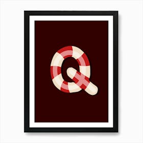 Candy Cane Christmas Letters Living Room Holiday Display 17 Art Print