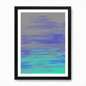 Minimalist Landscape Blue Art Print