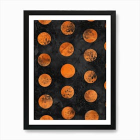 Orange Polka Dots Art Print