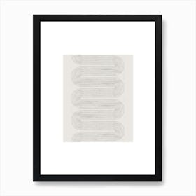 Minimalist gray lines Art Print