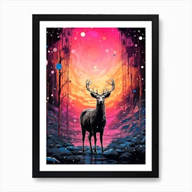 Deer In The Forest Art Print